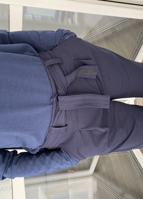 Темно-синие классические, повседневный демисезонные прямые, зауженные брюки Made in Italy