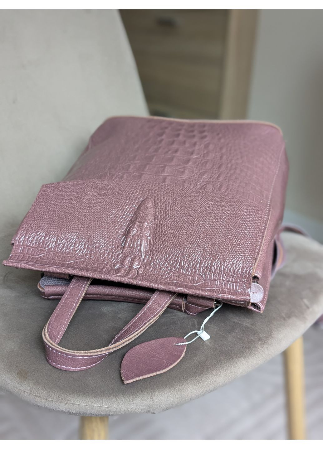 Сумка-рюкзак шкіряний алігатор, крокодил Vishnya (364100431)