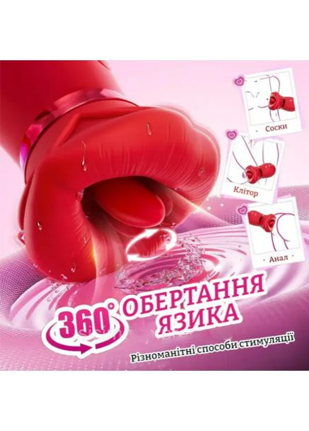 Вибратор язык вакуумный стимулятор с лизанием и сосанием клитора Клиторальный вибратор с эффектом кунилингуса No Brand (349748000)