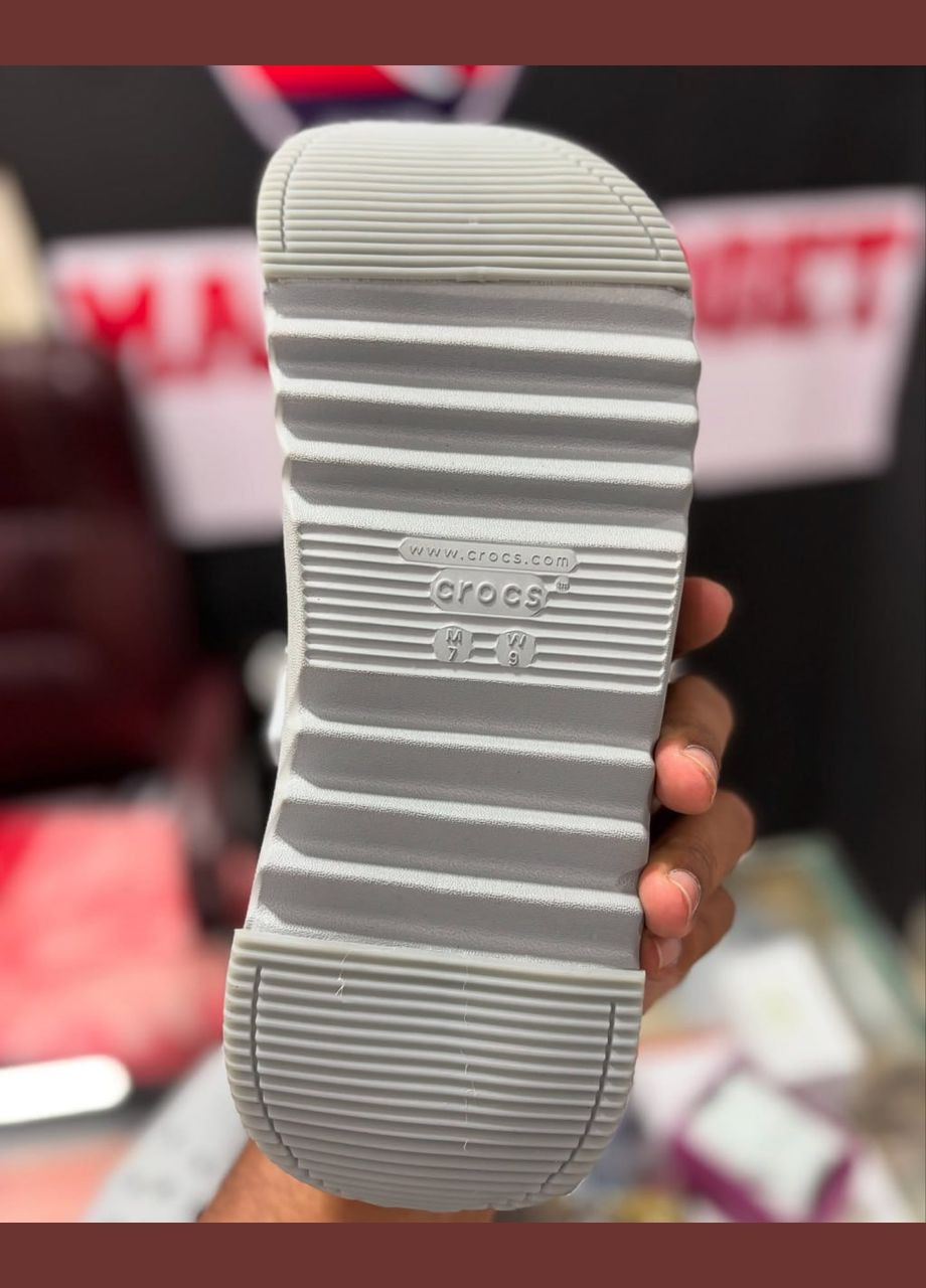 Серебряные крокс классик хайкер клог платформа clog Crocs