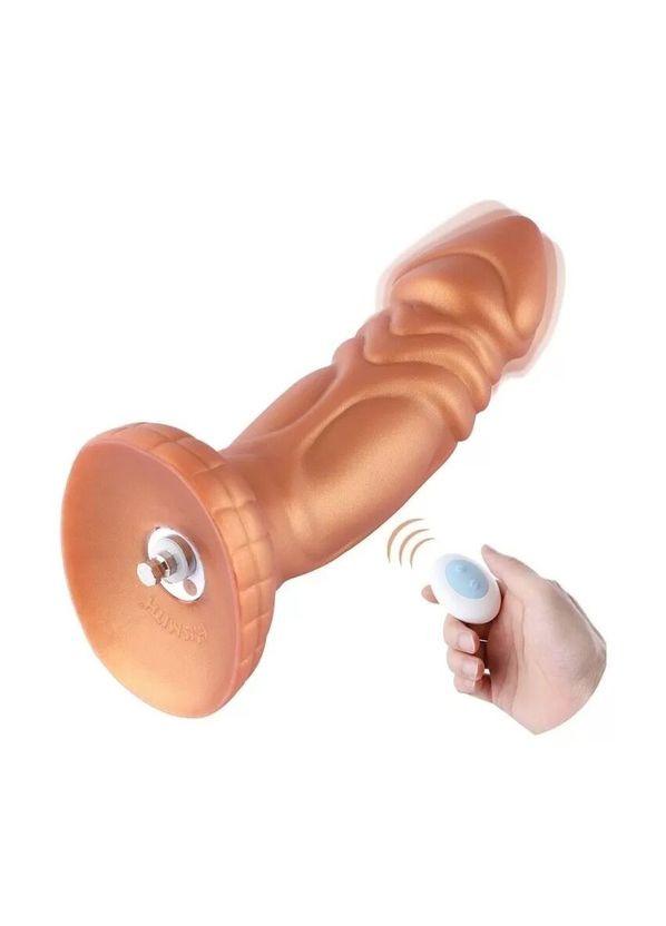 Силиконовый дилдо с вибрацией Slightly Curved Vibrating Silicone Dildo Monster Series Hismith (296627312)