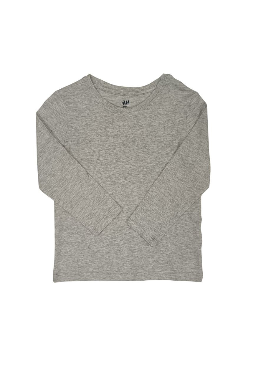 Серый демисезонный повседневный лонгслив H&M меланж