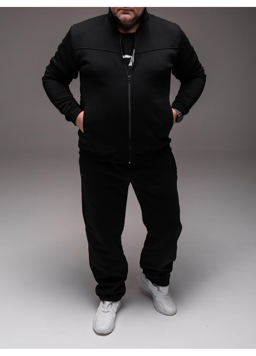 Спортивный костюм мужской утепленный большие размеры н No Brand (366089877)