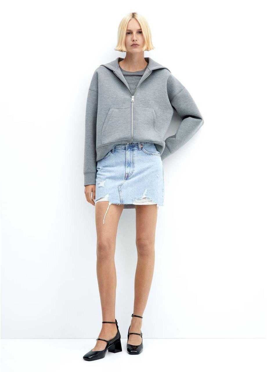 Голубая юбка Mango