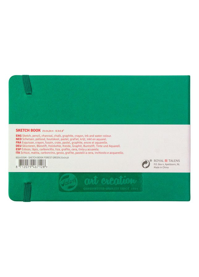 Блокнот для графіки Talens Art Creation А5 (14,8х21 см) 140г/м2 80л Forest Green Royal Talens (362585066)