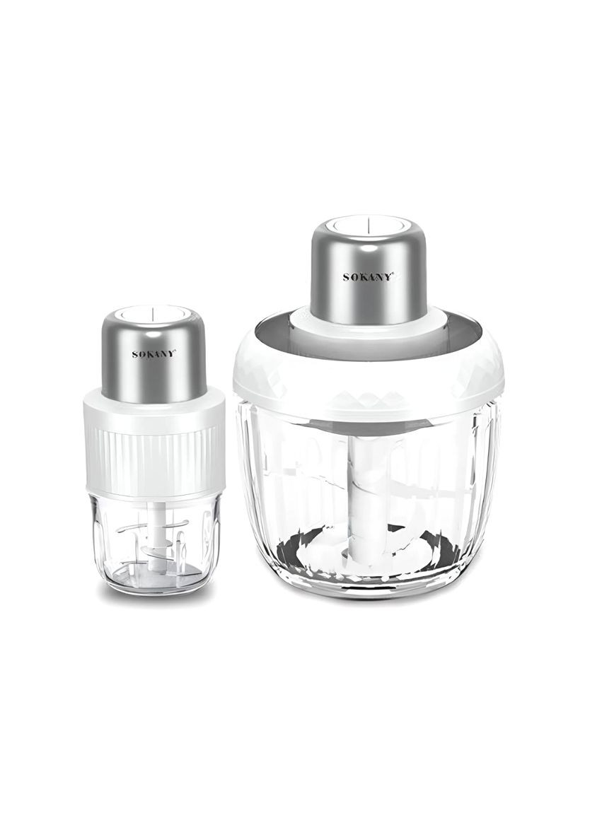 Чоппер подрібнювач 2в1 білий для кухні з чашами 0,5 та 3 л 800 Вт універсальний кухонний прилад ProDobro (364189994)