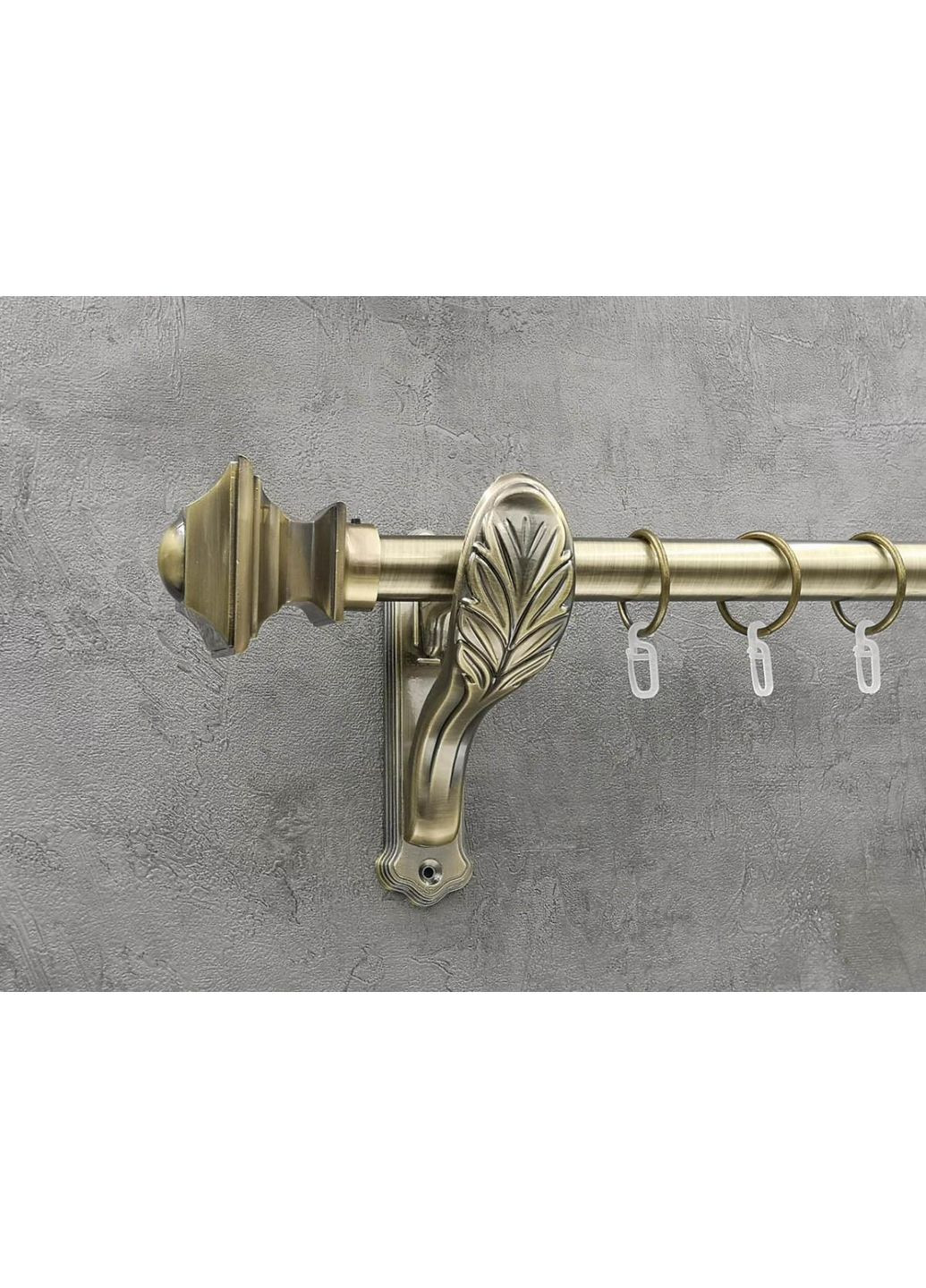 Карниз Борджеза гладка штанга одинарний ретро 25 мм 320 см Антик Quadrum (352782900)