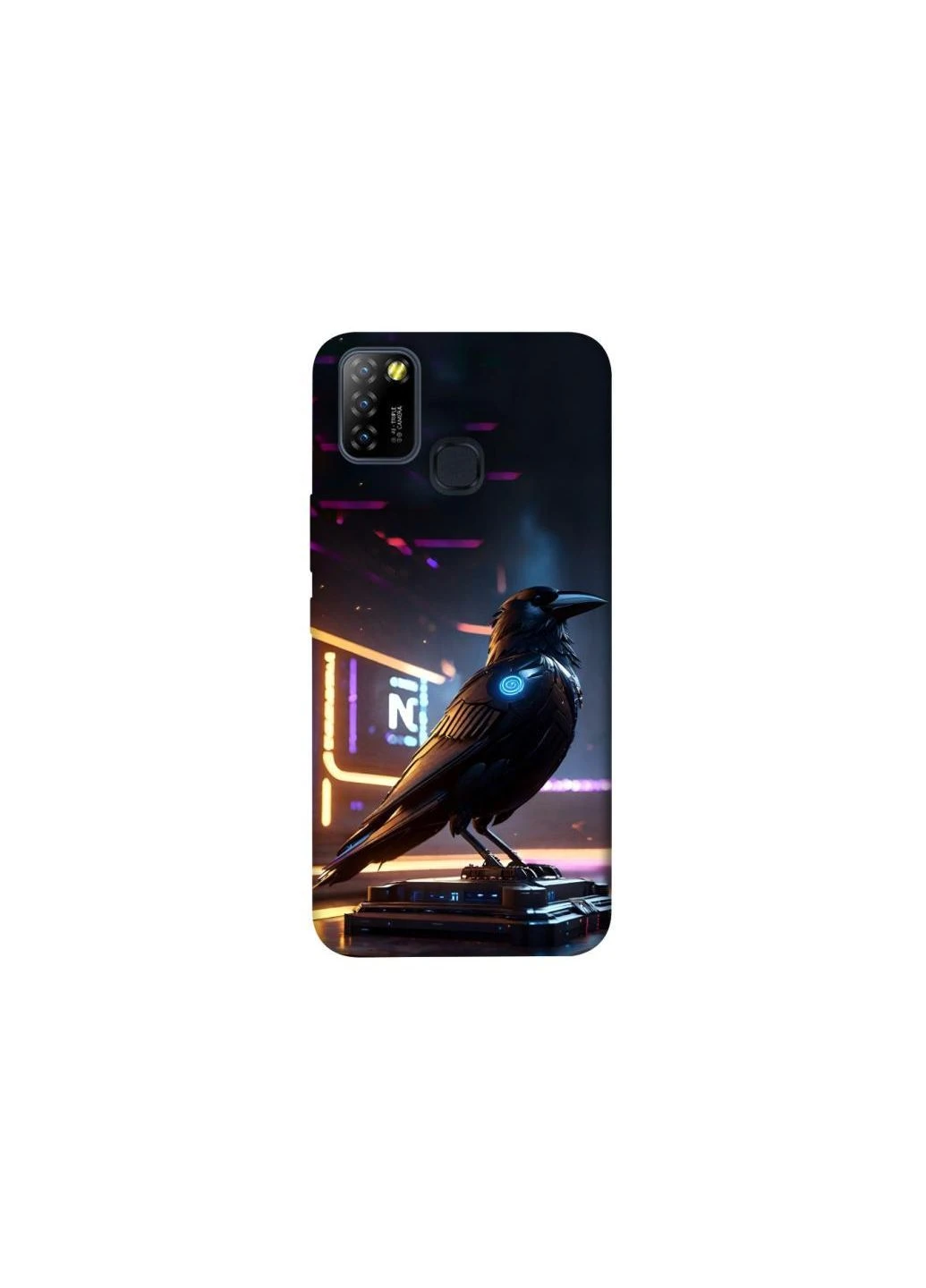 Чехол на Infinix Hot 10 Lite Cyber Raven Frontalka (376074897)