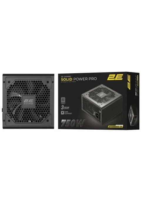 Блок живлення 750 Вт, Solid Power Pro, Black, напівмодульний, 80+ Bronze, Active PFC, 120 мм, 3xMolex / 6xSATA / 1xPCI-E 16-pin 2E (395337351)