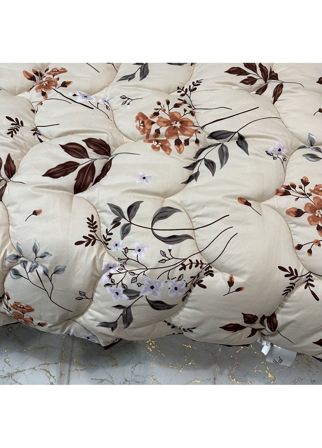 Двостороння ковдра сатин/мікрофібра розмір 150*210 см бежевого кольору. Оберіть свій ідеальний комфорт! No Brand (367912390)