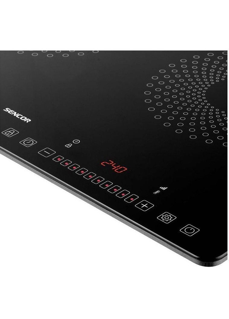 настольная плитка scp4501bk индукционная, комф. - 2, 1.4+2вт, управл - сенсор, Sencor