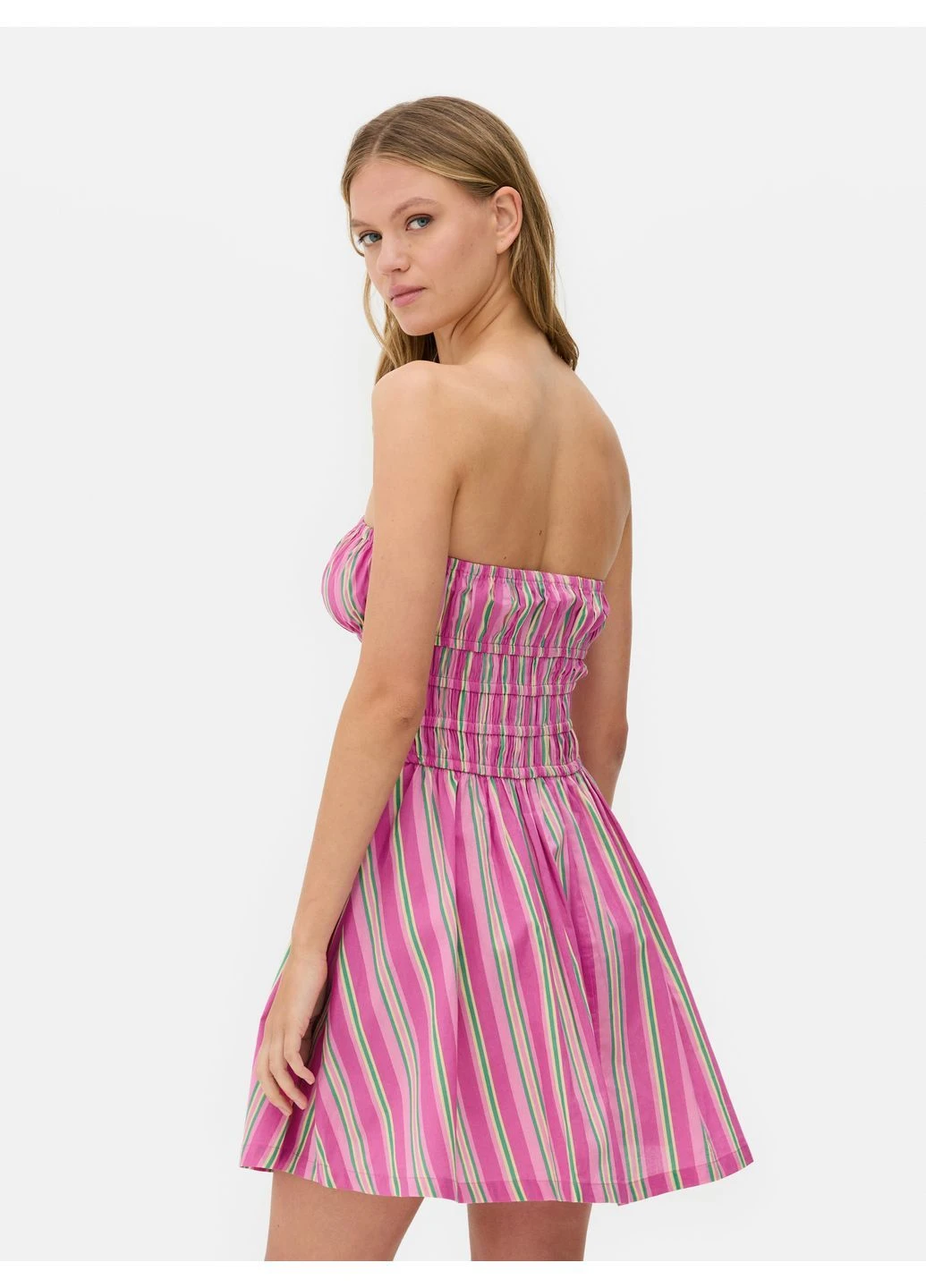Розовое платье лето,розовый в полоску, Primark