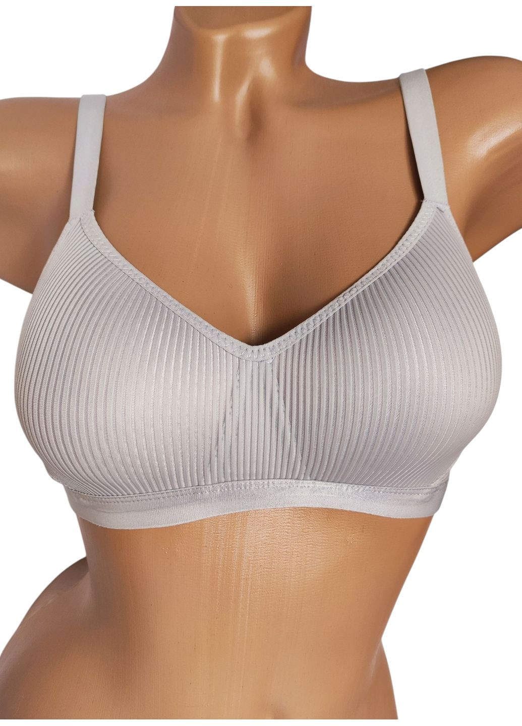 Серый топ бюстгальтер No Brand без косточек