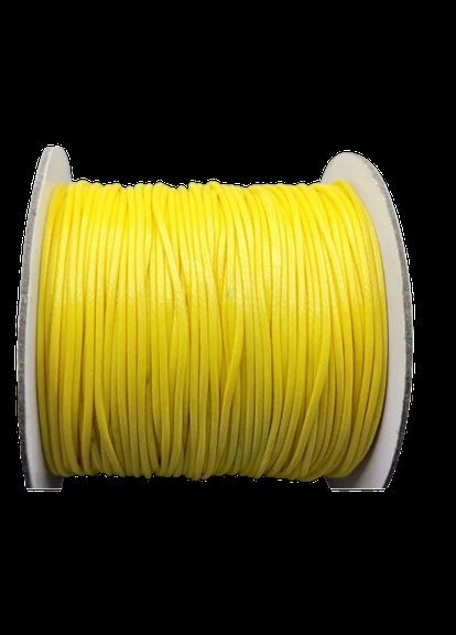 Шнур на метраж Нейлоновий вощений для рукоділля та творчості Жовтий 1мм Finding (316251389)
