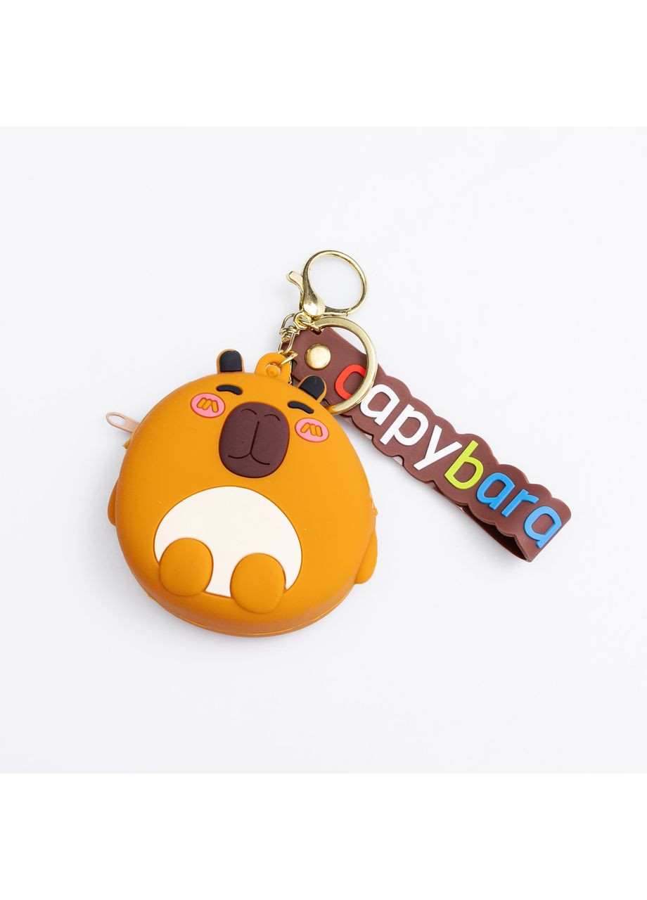 Дитячий гаманець-брелок Капібара 7,5×7×2,5 (см) з ремінцем і карабіном HP-55-11BR Yiwu (370800217)