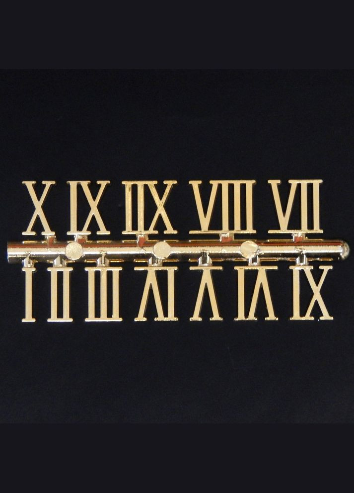 Цифри римські для годинника, пластик, 2,3 см, золото No Brand (340486714)