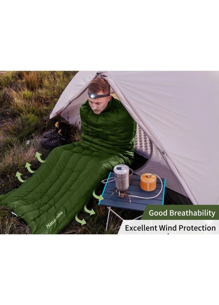 Спальний мішок з натуральним пухом CWM295 CNK2300SD013, зелений (A-017730) Naturehike (317566931)