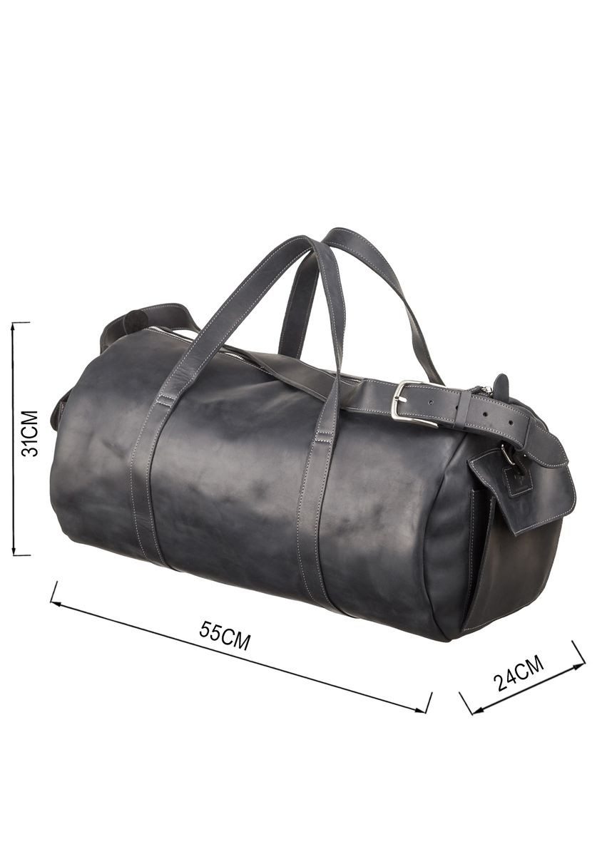 Сумка дорожная Grande Pelle из винтажной кожи черная (sku_11046) No Brand (327819315)