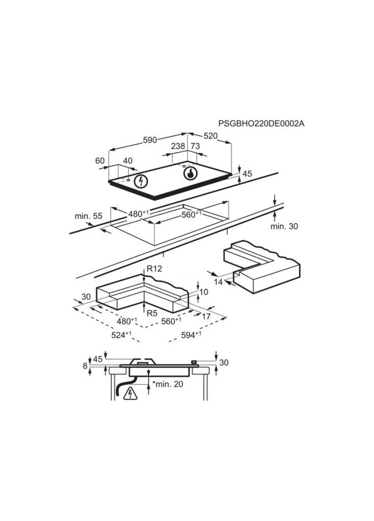 Варочна поверхня HKB64453NB AEG (317940940)