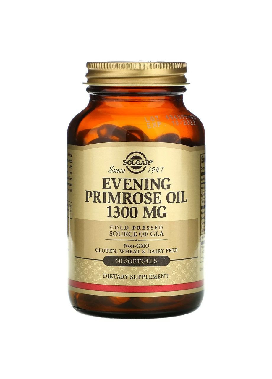 Олія вечірньої примули (Evening Primrose Oil) 1300 мг 60 капсул Solgar (361116708)