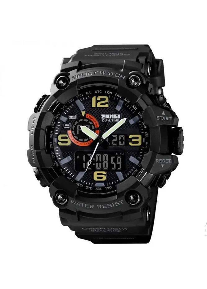 Мужские армейские водостойкие тактические часы 1520BK, PB-930 Skmei (337342636)
