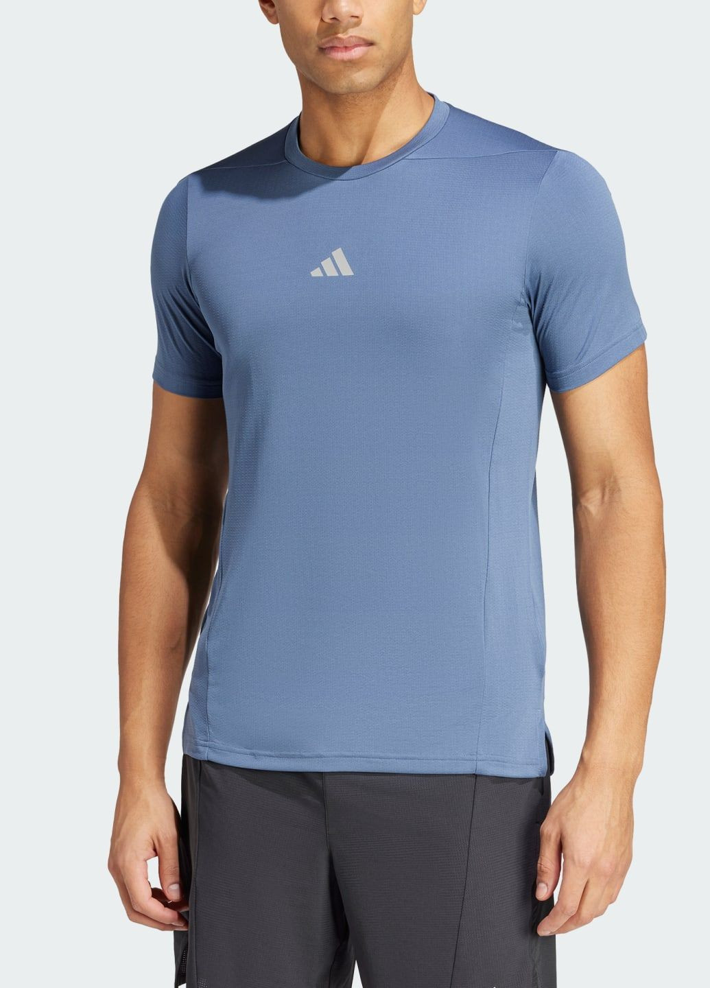 Синяя футболка designed for training hiit workout heat.rdy adidas