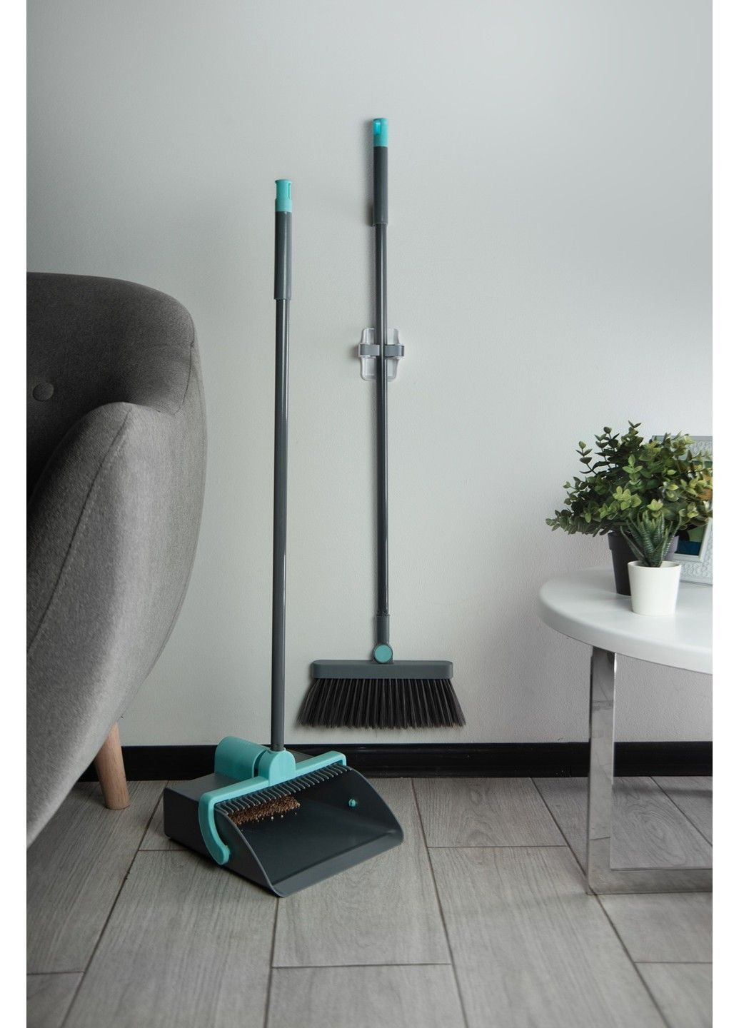 Органайзер DS-1821 White /НАБОР/2шт Держатель д/швабры (DS-1821 White) IDEA HOME (365274663)