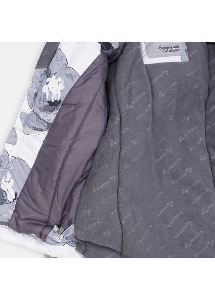 Белая куртка зимняя alex 1, р.158, белый с принтом/белый () Huppa 17800130-11520-158