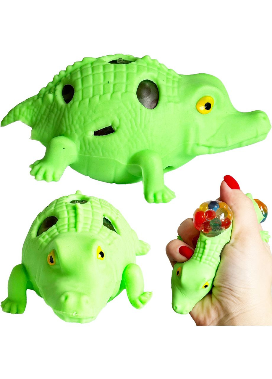 Іграшка-антистрес-квіші для стиснення жуйка-тягучка Крокодил 11 см No Brand (365720939)