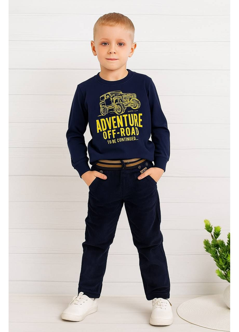 Синие демисезонные брюки Merkiato