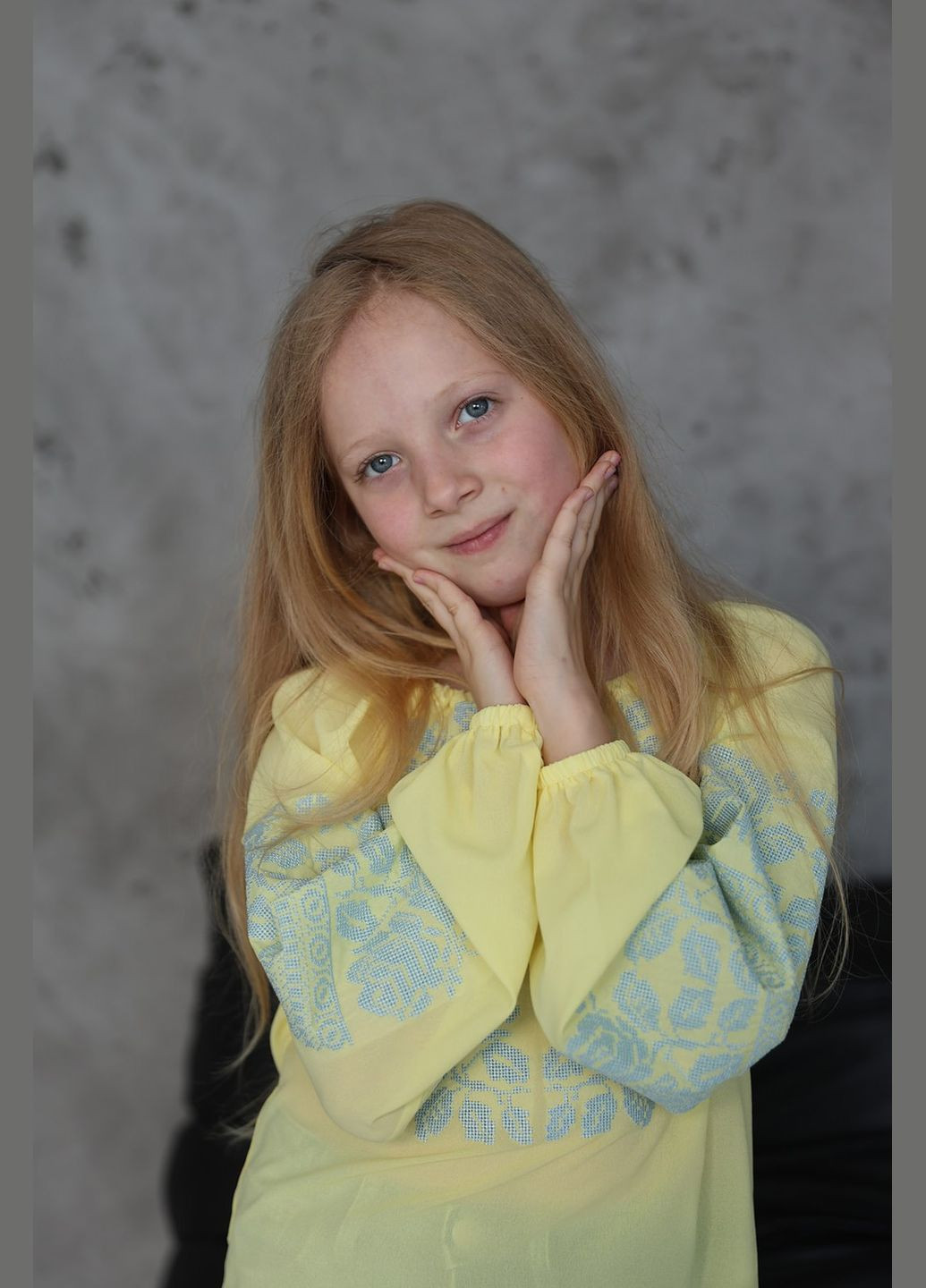 Жовта вишиванка для дівчинки Piccolo візерунок квітковий (297060418)