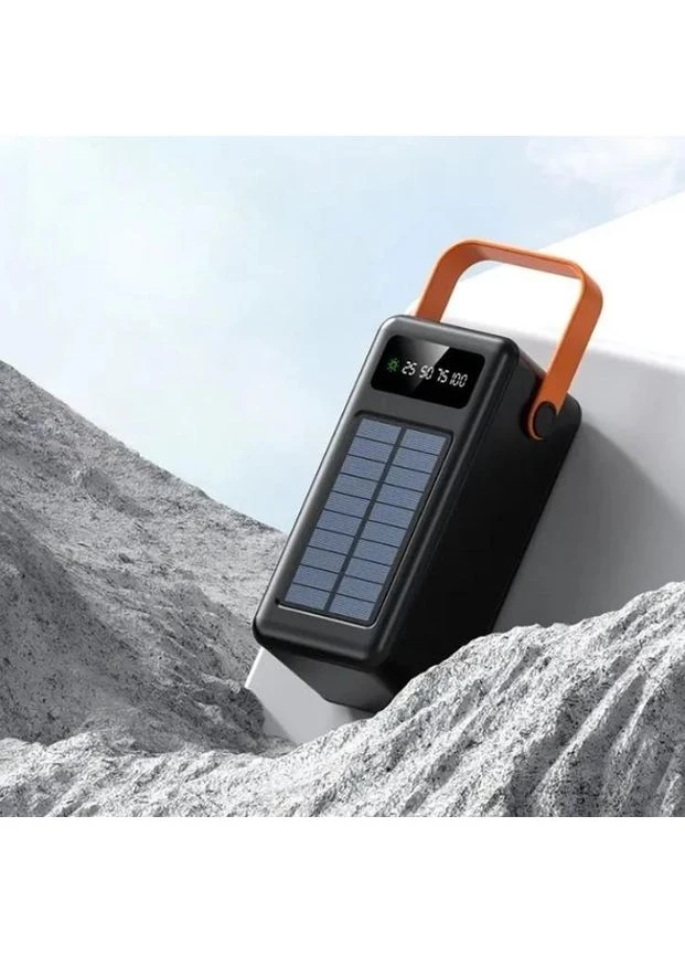 Портативная батарея внешний повербанк Power Bank 50000 mAh с солнечной панелью и фонариком YM-635CX Hurry Bolt (385395588)