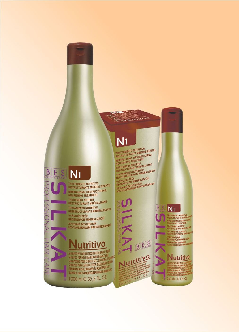 Мінералізувальний поживний шампунь N1 Silkat Nutritivo (Італія) 300 мл BES (312483420)