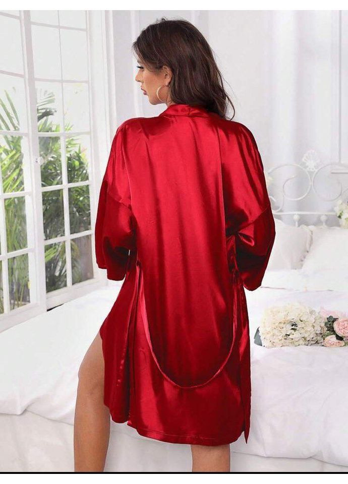 Красный демисезонный комплект женский шелковый Style Point