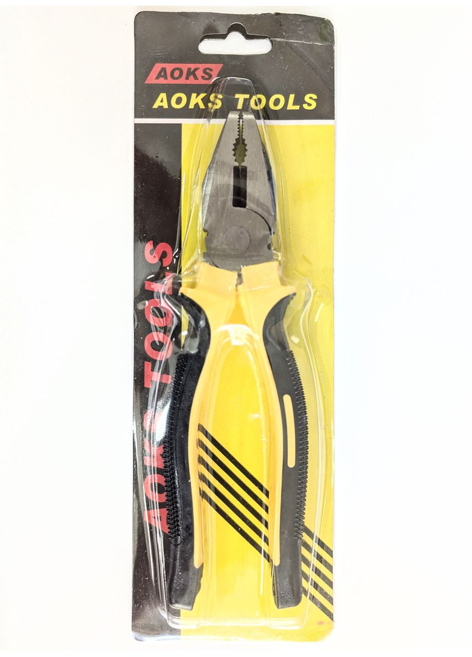 Ручной инструмент AOKS Плоскогубцы Сталистый желто-черные ручки 19 см Finding (362046986)