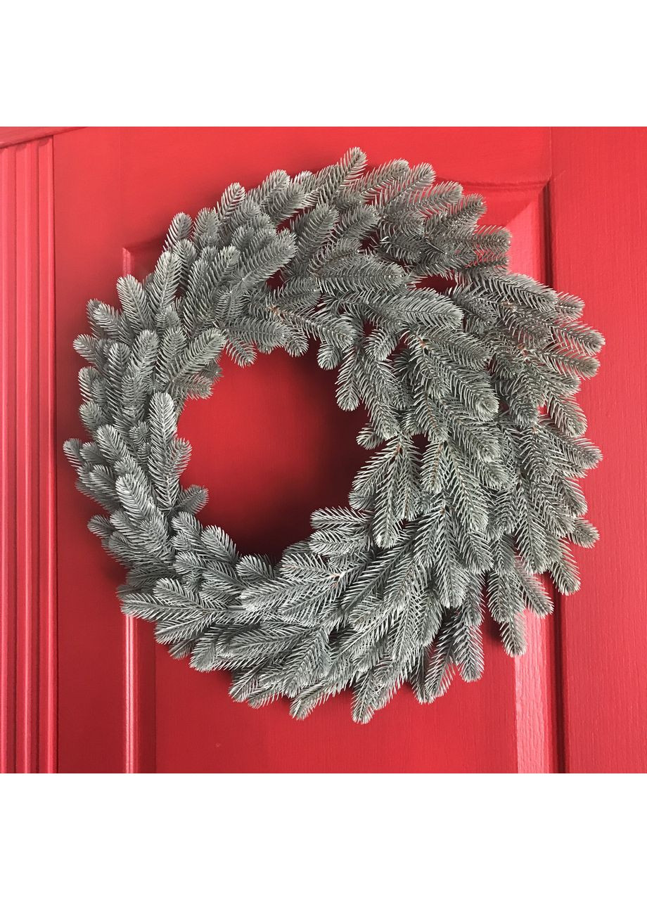 Вінок хвойний різдвяний SGH Traditional литий d-50 см блакитний HVOYA (366963674)