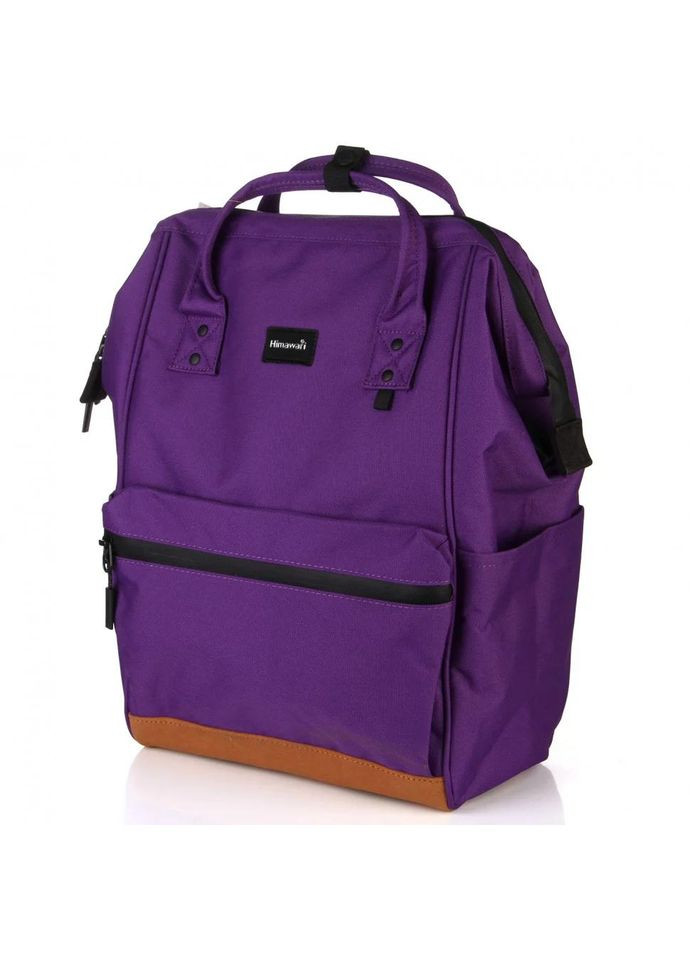 Рюкзак женский текстильный 20л на 1 отделение размер 28×40×18 см 124-05 USB фиолетовый Himawari (314808789)