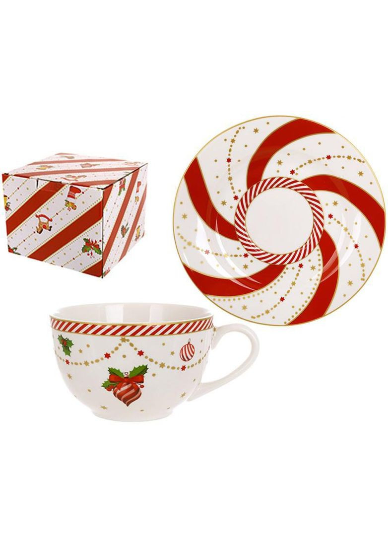 Набор фарфоровых чашек Candyland 2 чашки 250мл и 2 блюдца. BonaDi (362570609)