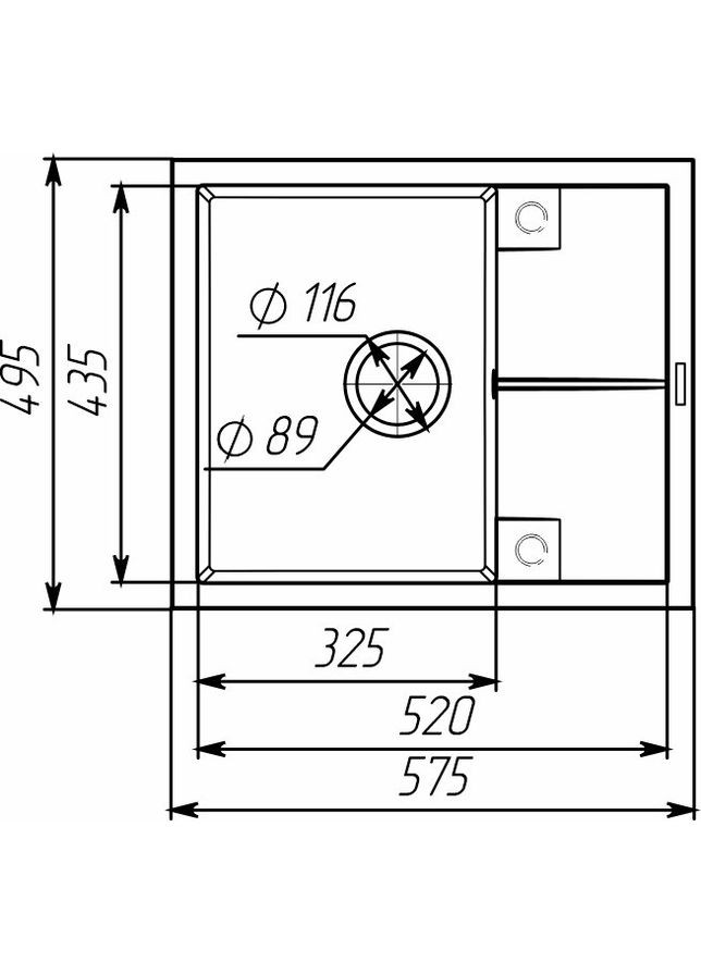 Гранитная мойка 5850 REYNA матовая Белая в точку Valeso (362345954)