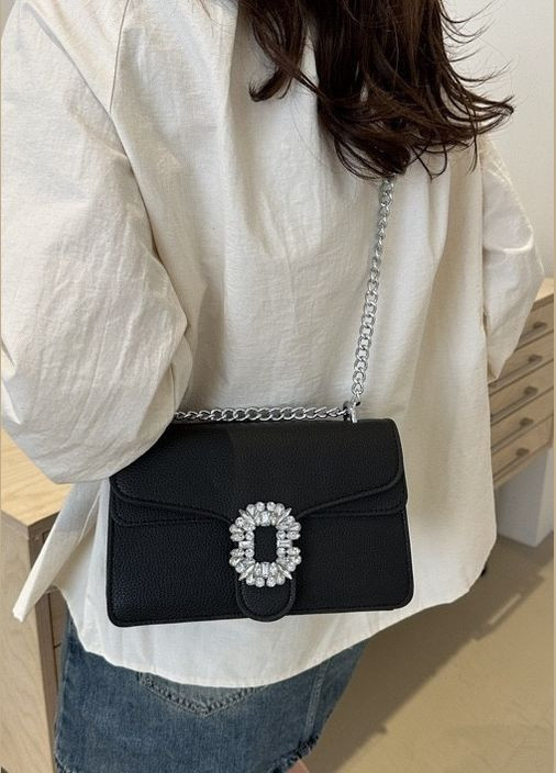 Жіноча класична сумка 10306 крос-боді чорна No Brand (299279291)