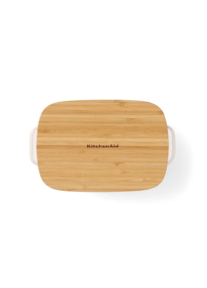 Форма для випічки Stoneware з кришкою мигдальний крем 0,9 л CC006105-001 KitchenAid (316467785)