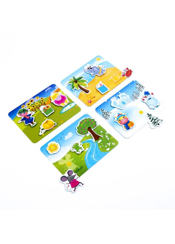 Игра настольная На липучках "Какая пора года" VT1302-25 (укр) Vladi toys (306435821)