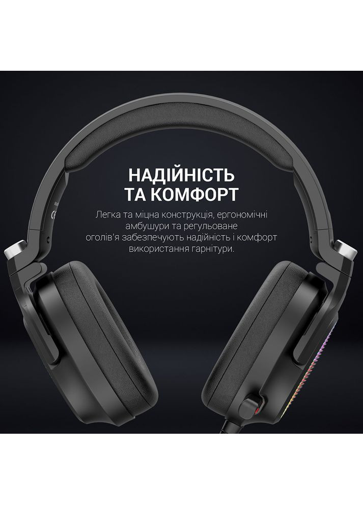 Гарнітура HS1300 7.1 RGB Black GAMEPRO (306553651)