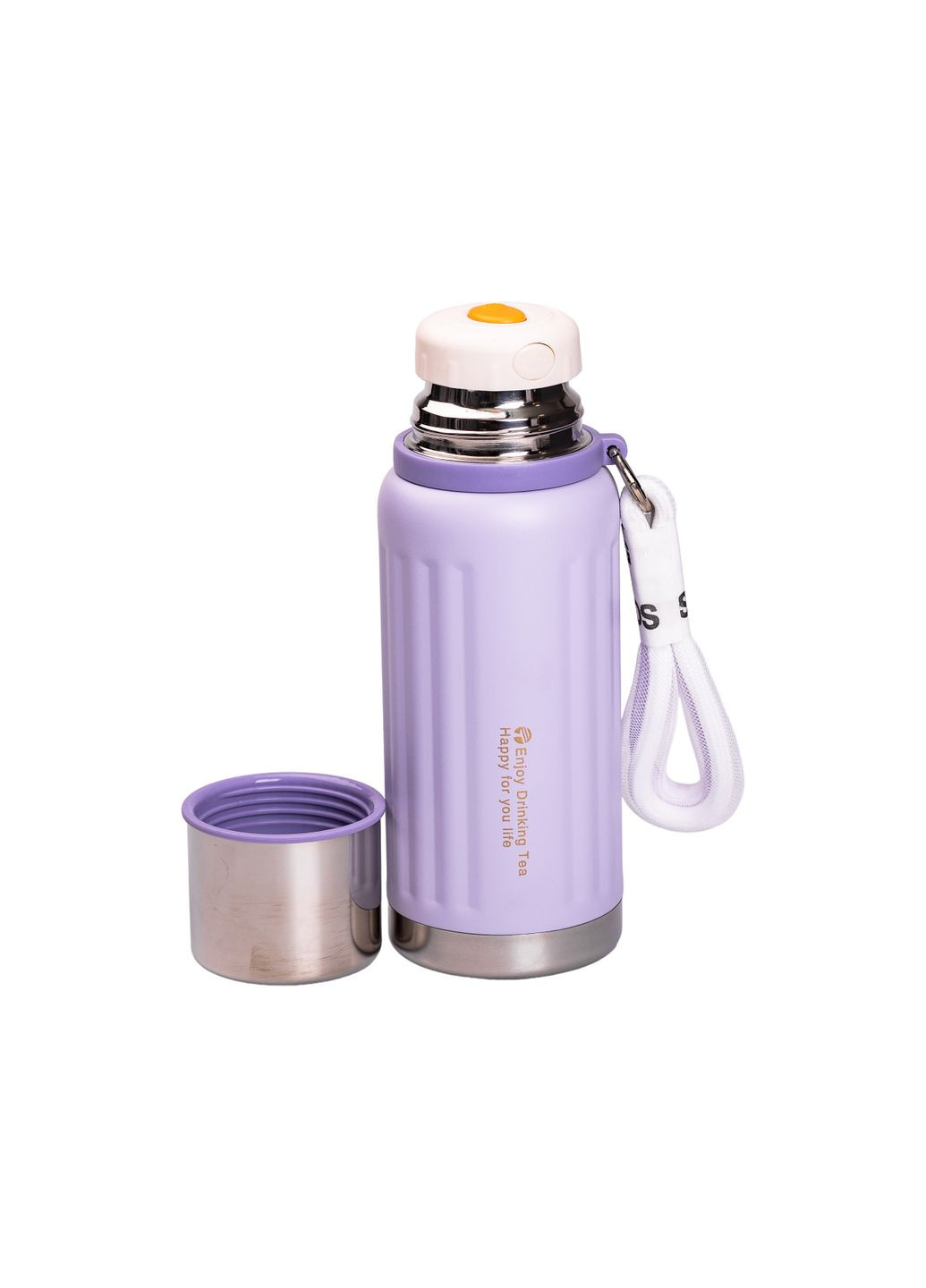Термос Enjoy 600 мл с флип крышкой и ремешком, сиреневый Yiwu HP-14-9V No Brand (360481701)