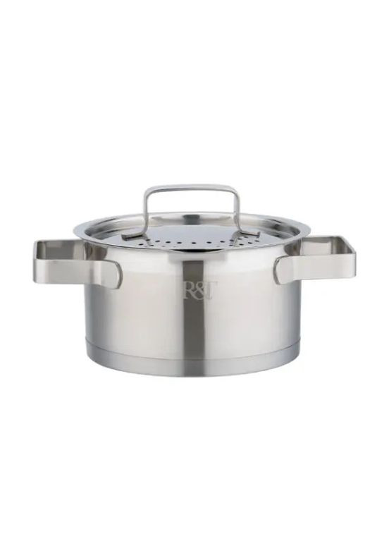 Каструля з кришкою Riley Tailor Loft 105124 24 см 6 л срібляста Riley&Tailor (348133769)