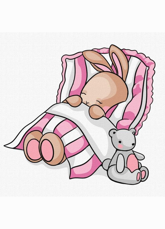 Картина за номерами На добраніч, зайка ©tanya_bonya 25x25 KHO6132 Ідейка (297509344)