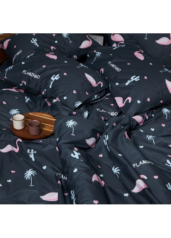 Комплект постільної білизни Satin Elit «» Євро 200х220 наволочки 4х70х70 (MS-820008309) Moon&Star Flamingo (356114476)
