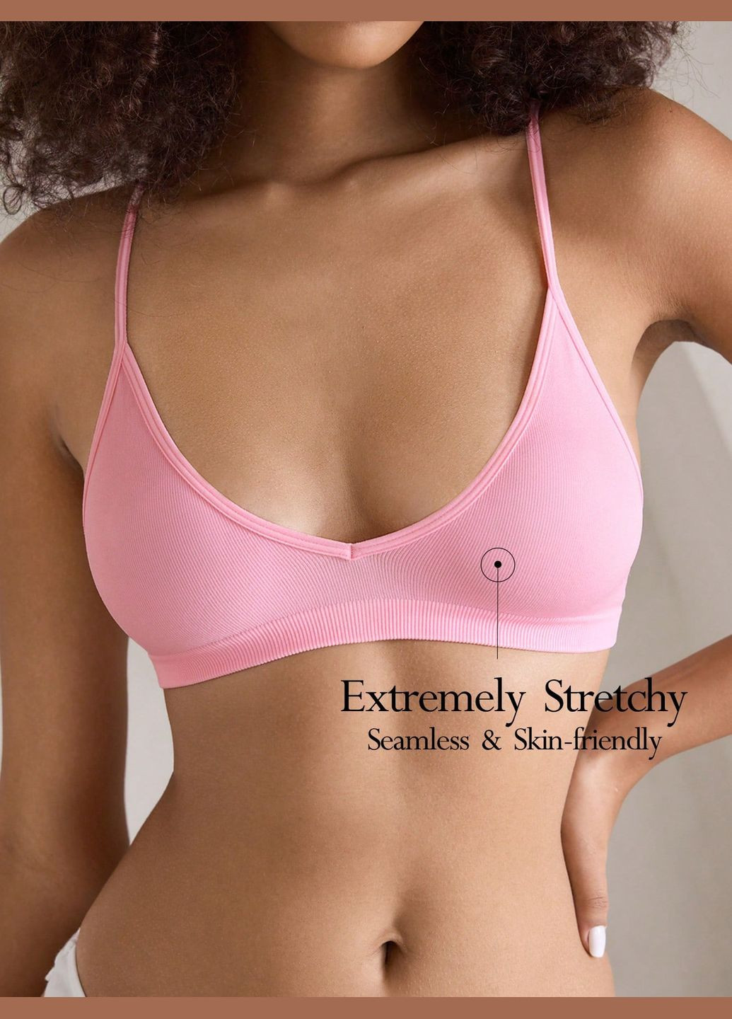 Розовый бюстгальтер SHEIN без косточек