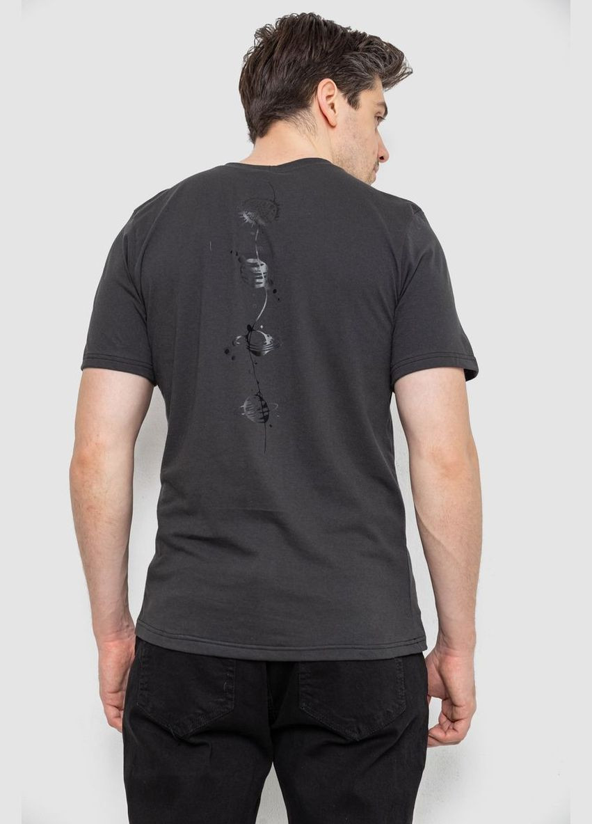 Темно-серая футболка мужская с принтом Ager 241R1907