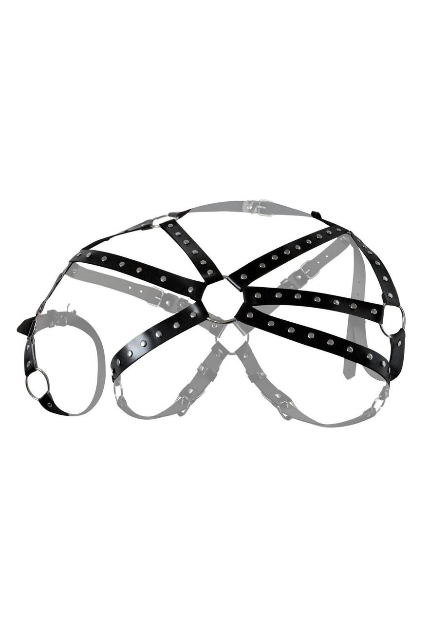 Мужская портупея Art of Sex - Ares, натуральная кожа, цвет Черный, размер XS-M No Brand (303911316)